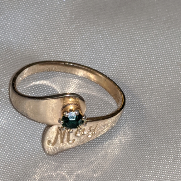 Vintage Emerald/May Ring - Picture 11 of 12